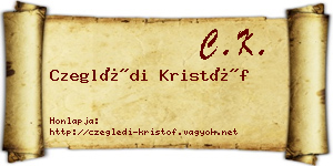 Czeglédi Kristóf névjegykártya